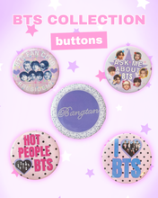 Load image into Gallery viewer, BTS buttons pins 🪽💜🎼
